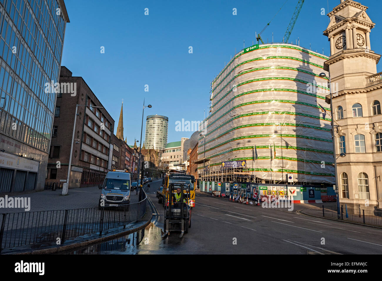 Stazione di polizia di digbeth birmingham sono di riqualificazione e architettura Foto Stock