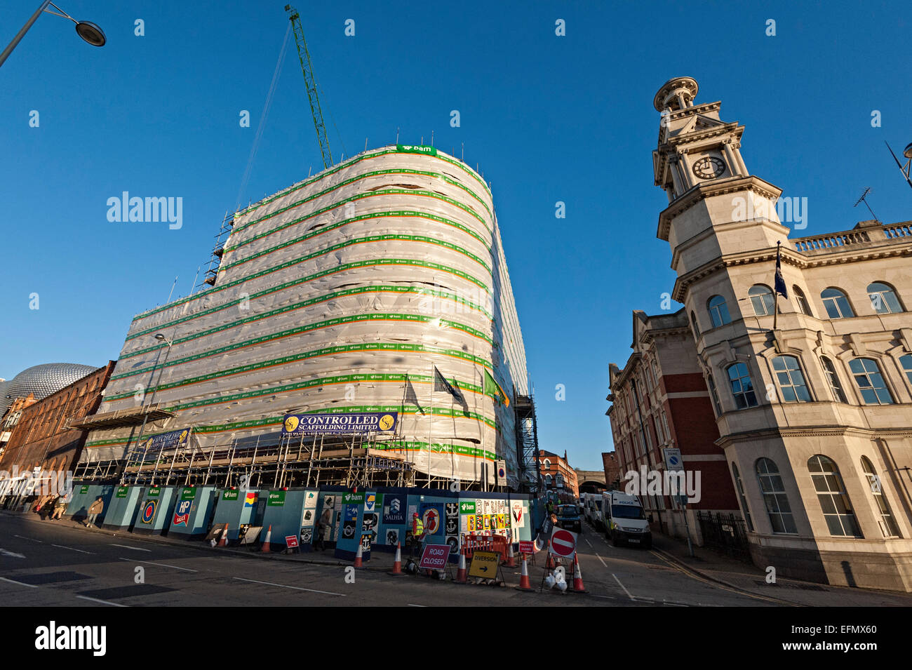Stazione di polizia di digbeth birmingham sono di riqualificazione e architettura Foto Stock