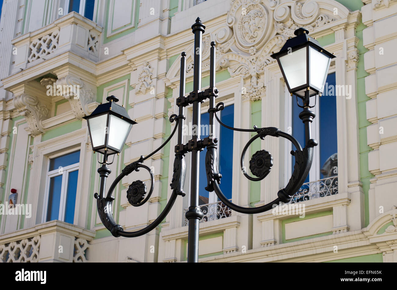 Lampione in Europa e architettura barocca style Foto Stock