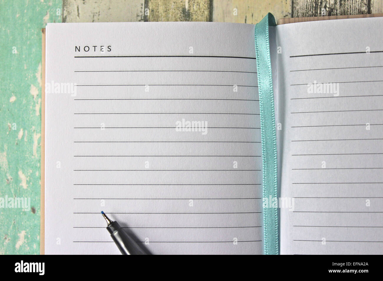 Pagina vuota di quaderno e penna blu immagini e fotografie stock ad alta  risoluzione - Alamy
