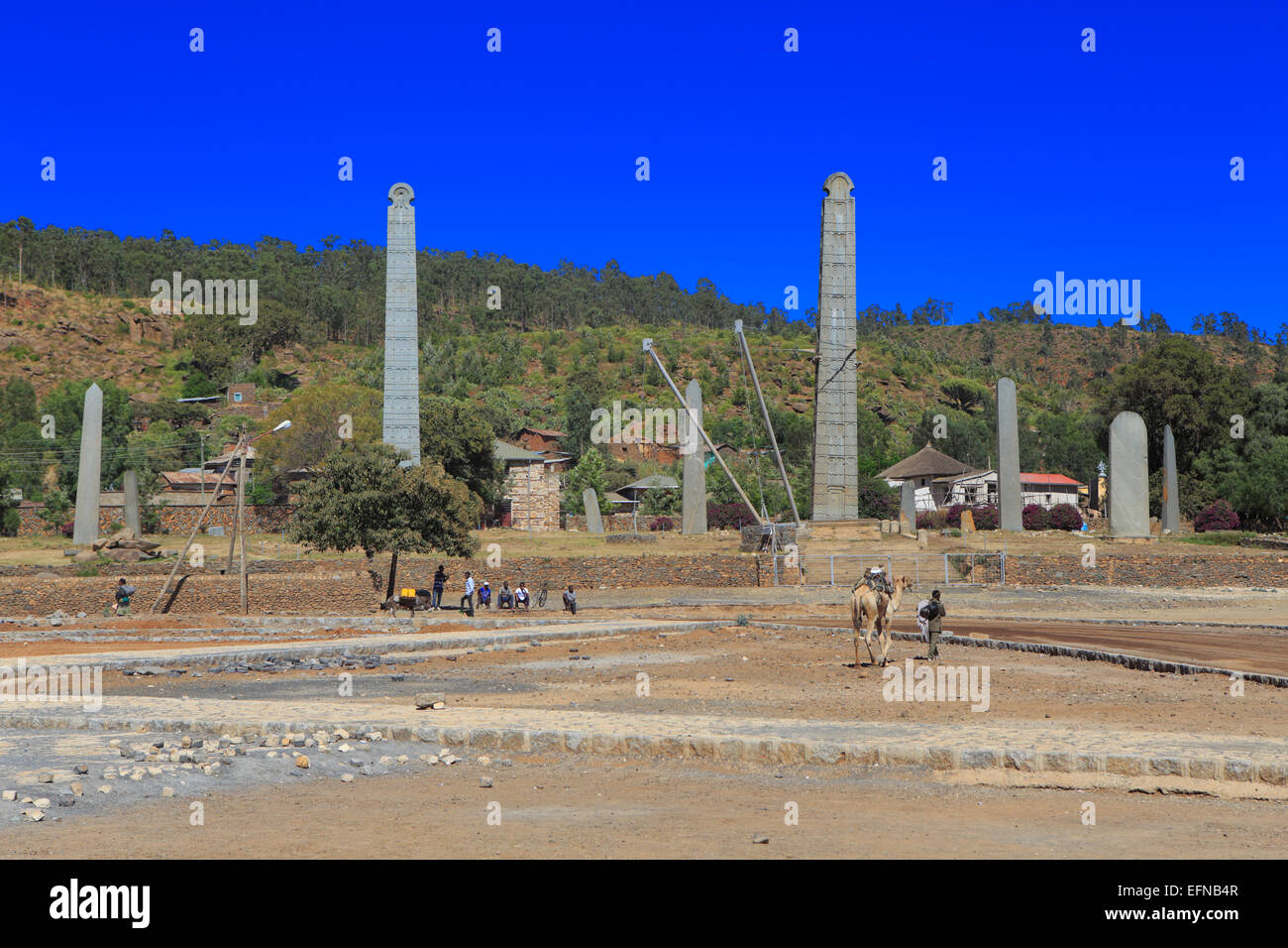 Stele settentrionale parco, Axum, Tigray, Etiopia Foto Stock