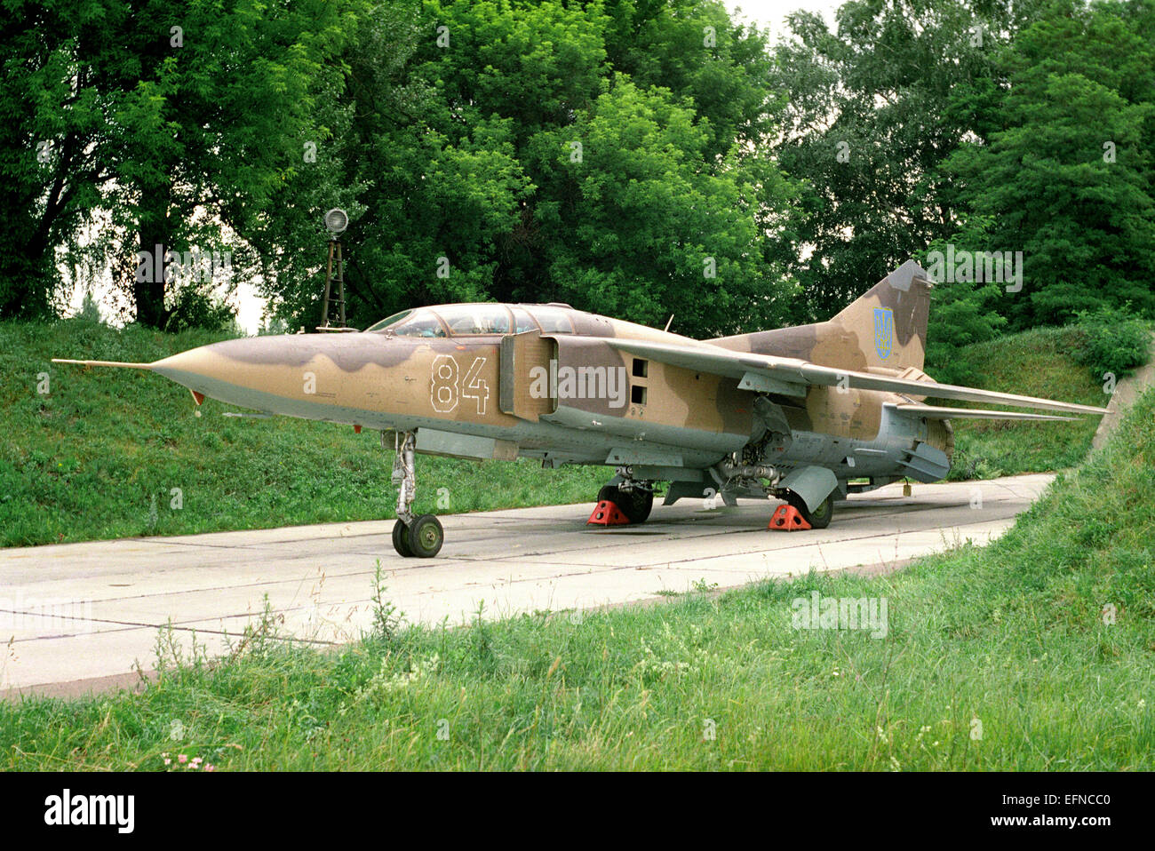 Addestramento al Combattimento aereo MiG-23 Foto Stock