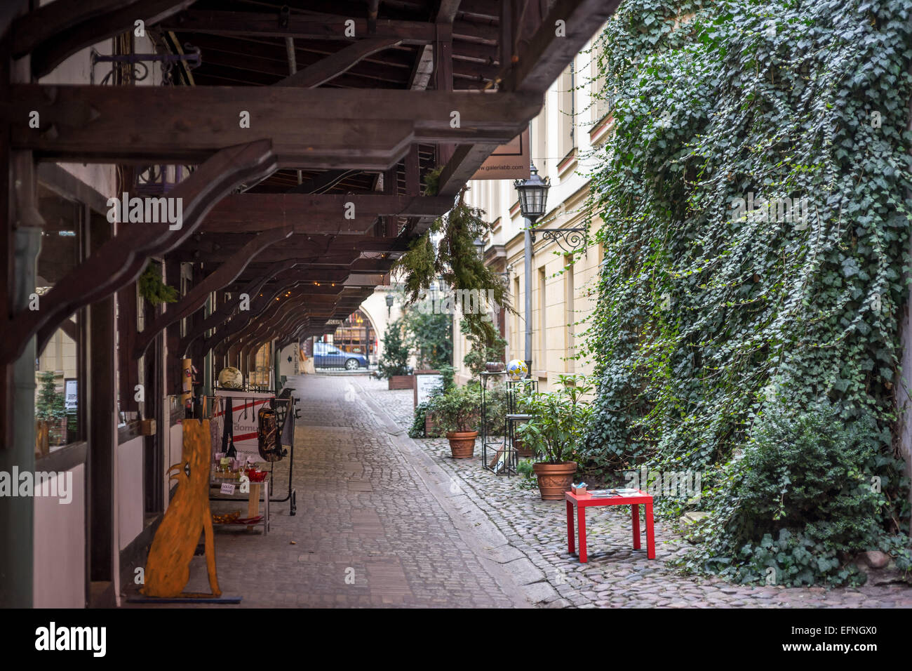 Wroclaw Galleria d'arte nel vecchio Jatki macellai si spegne Foto Stock