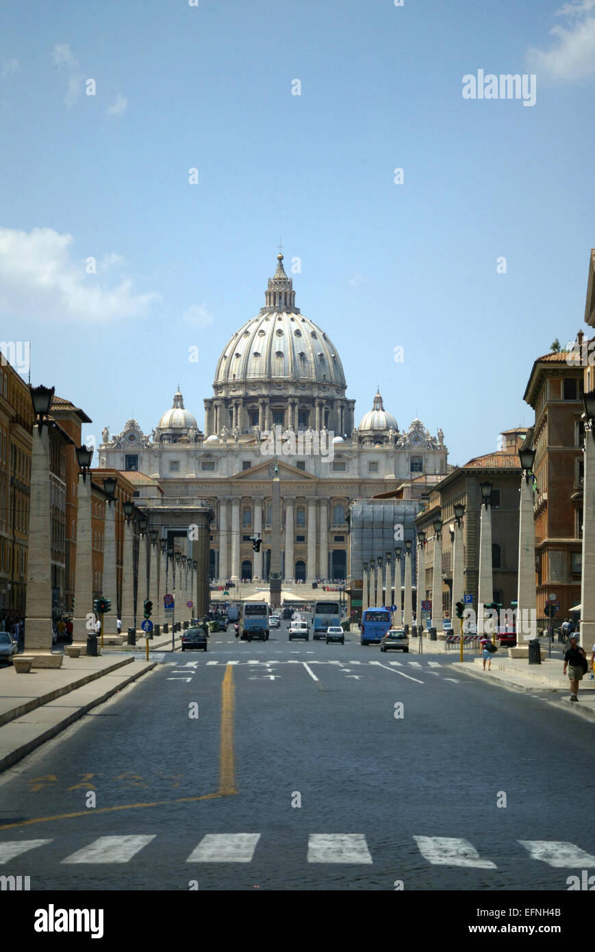 Piazza San Pietro in Rom, Vatikan, , San Pietro in Vaticano, Via della Conciliiazione Foto Stock