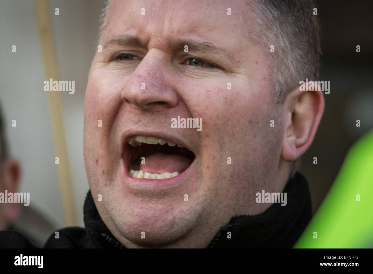 Londra, Regno Unito. 8 febbraio, 2015. La Gran Bretagna Primo gruppo contro-protesta musulmana del credito di dimostrazione: Guy Corbishley/Alamy Live News Foto Stock