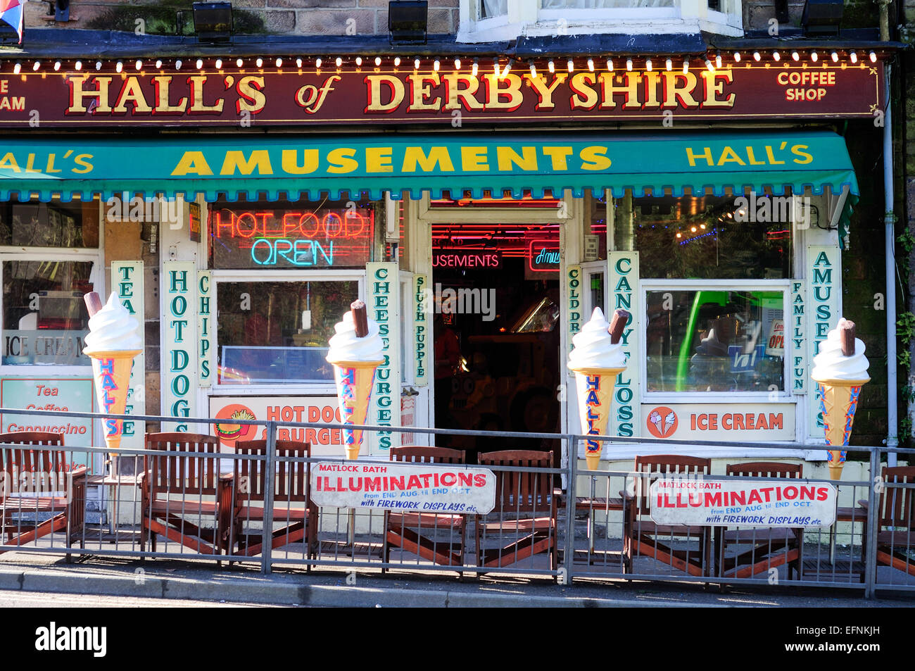 Matlock Bath ,DERBYSHIRE REGNO UNITO. Foto Stock