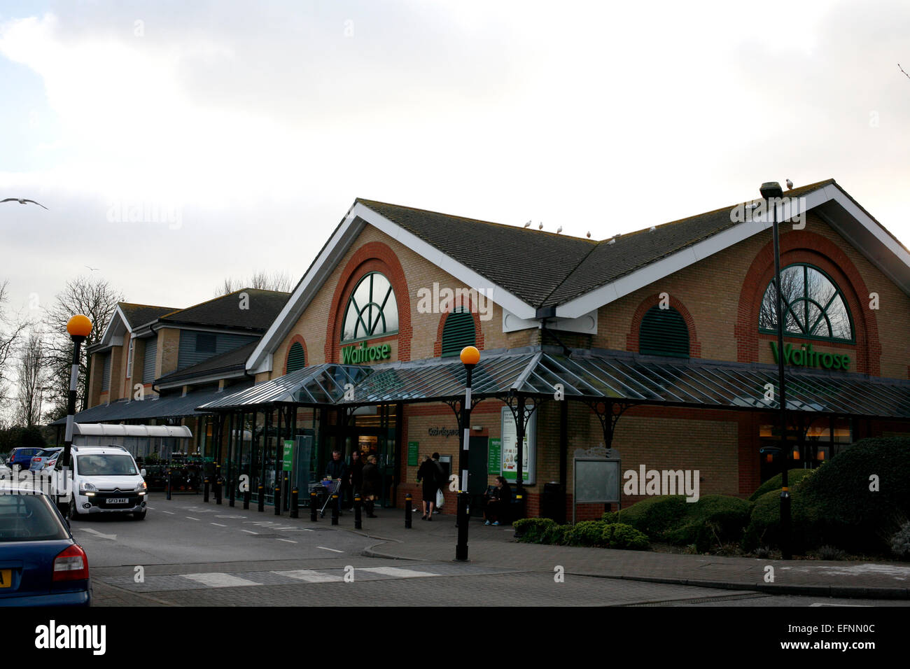 Waitrose supermarket succursale in costiera kent città di hythe nel sud-est dell' Inghilterra uk febbraio 2015 Foto Stock