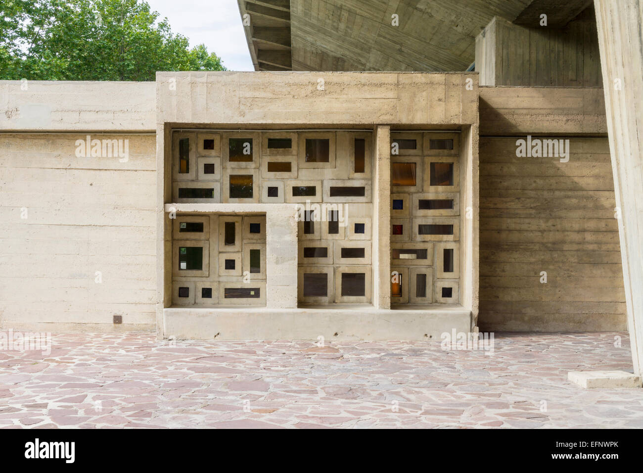 Unité d'abitazione, Le Corbisuer, Marsiglia, Francia, Modernista, Architettura Brutalist Foto Stock