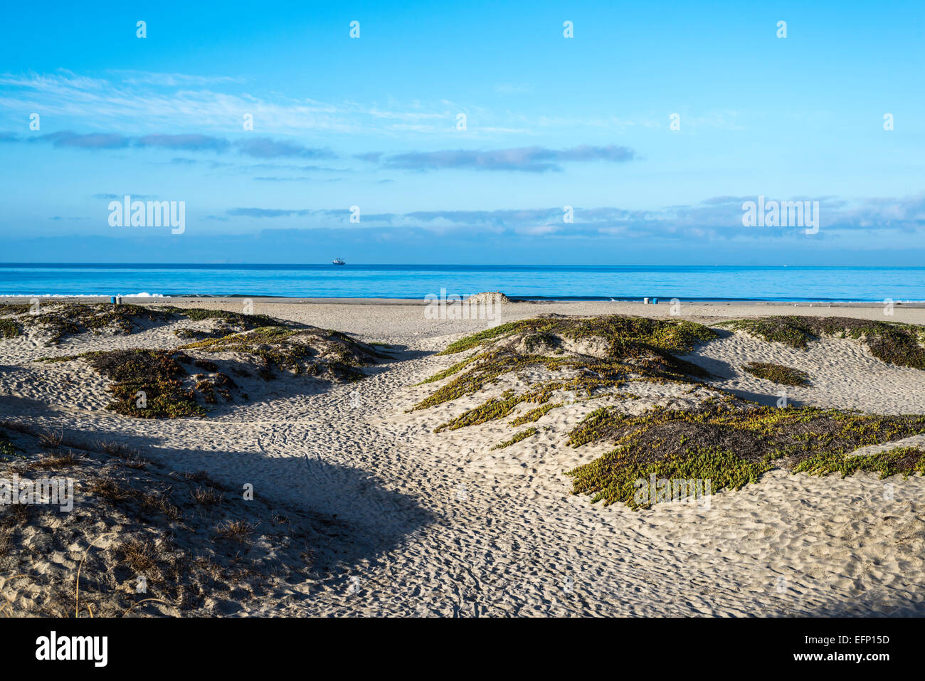 Vista di Coronado centrale spiaggia di mattina. Coronado, California, Stati Uniti. Foto Stock