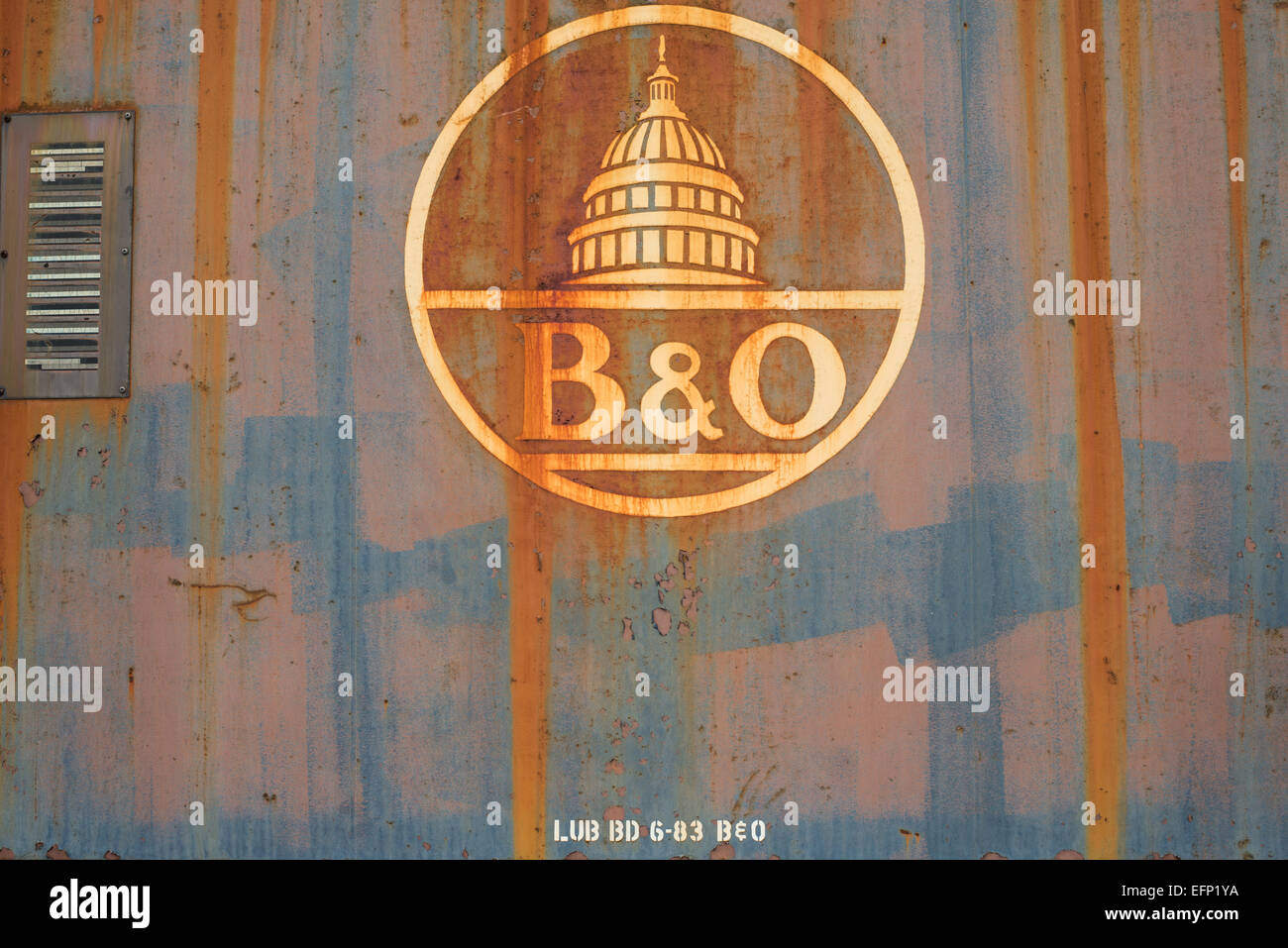 B&o Railroad Museum Locomotive Baltimore Maryland // BALTIMORE, Maryland — il B&o Railroad Museum di Mount Clare a Baltimora, Maryland, ha la più grande collezione di locomotive del XIX secolo negli Stati Uniti. Foto Stock