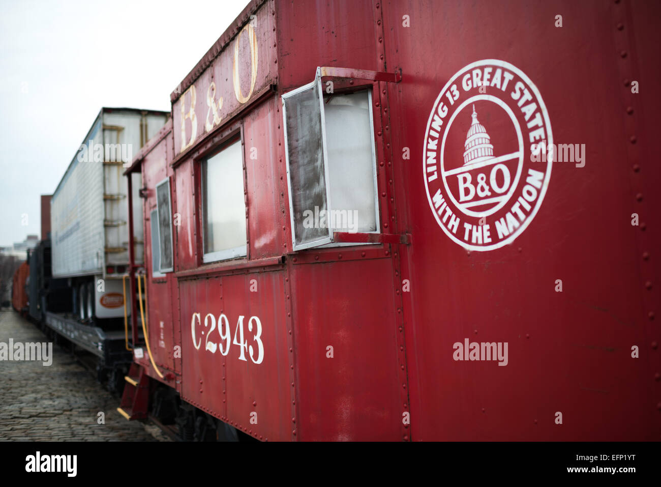 B&o Railroad Museum Locomotive Baltimore del XIX secolo // BALTIMORE, Maryland — il B&o Railroad Museum di Mount Clare a Baltimora, Maryland, ha la più grande collezione di locomotive del XIX secolo negli Stati Uniti. Foto Stock