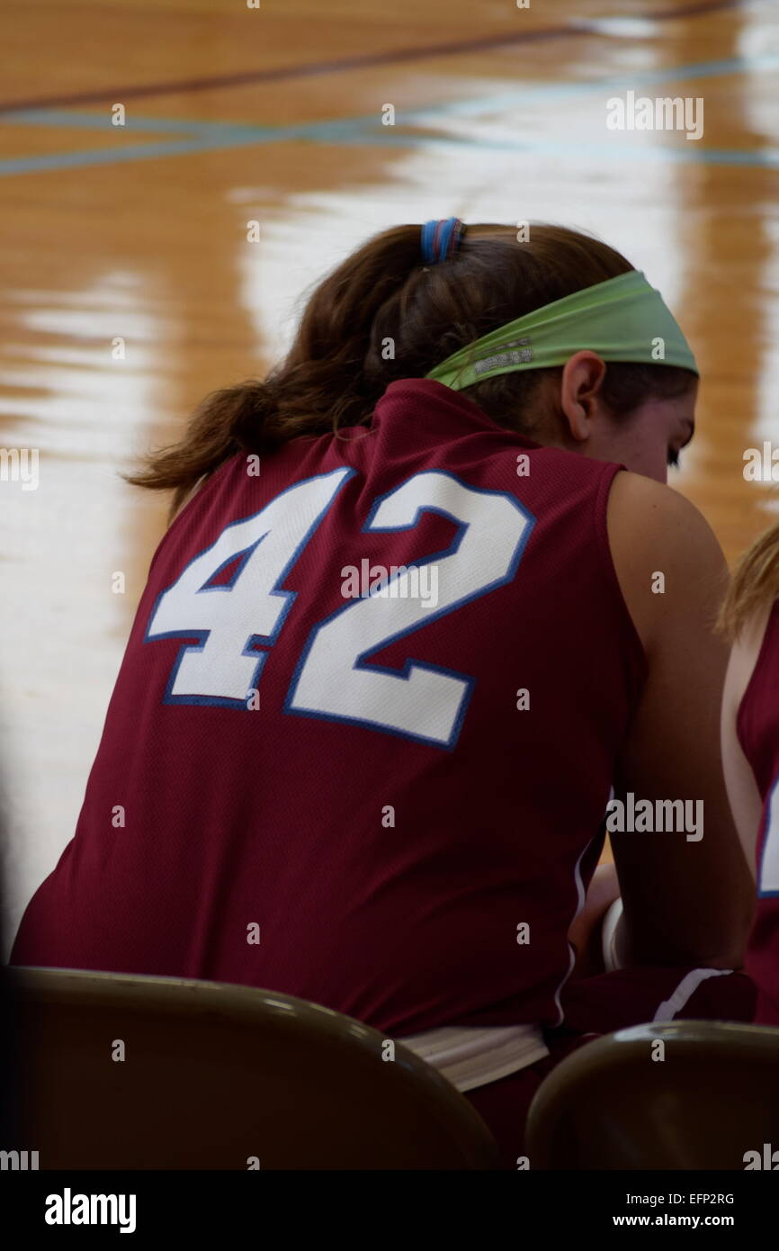 Basket femminile il giocatore numero 42 Foto Stock