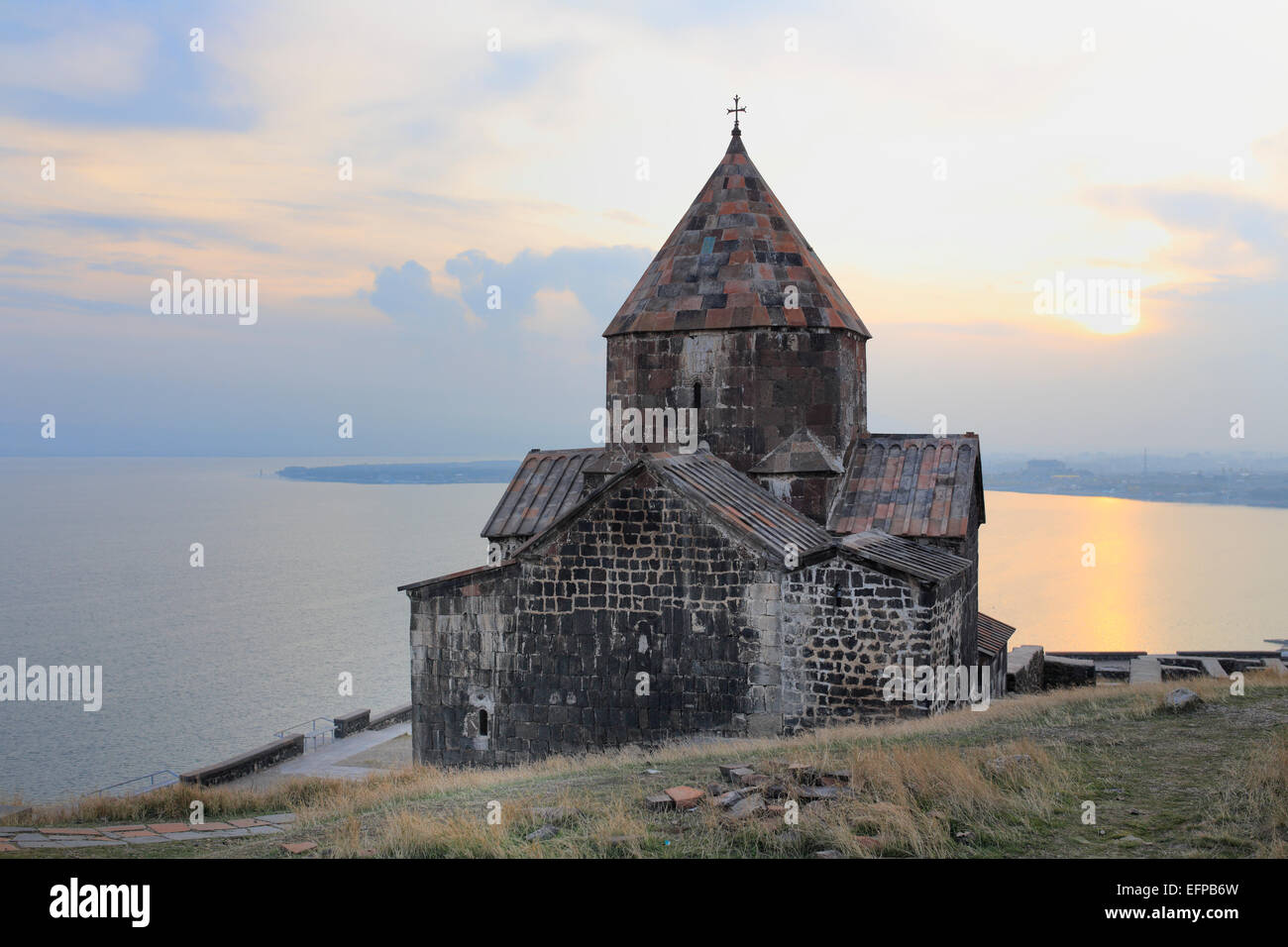 Monastero di Sevanavank, Lago Sevan, Provincia di Gegharkunik, Armenia Foto Stock