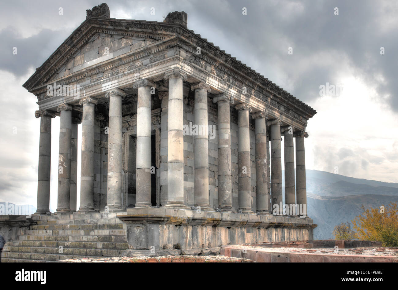 La peste tempietto ellenistico di Garni, Garni, provincia di Kotayk, Armenia Foto Stock