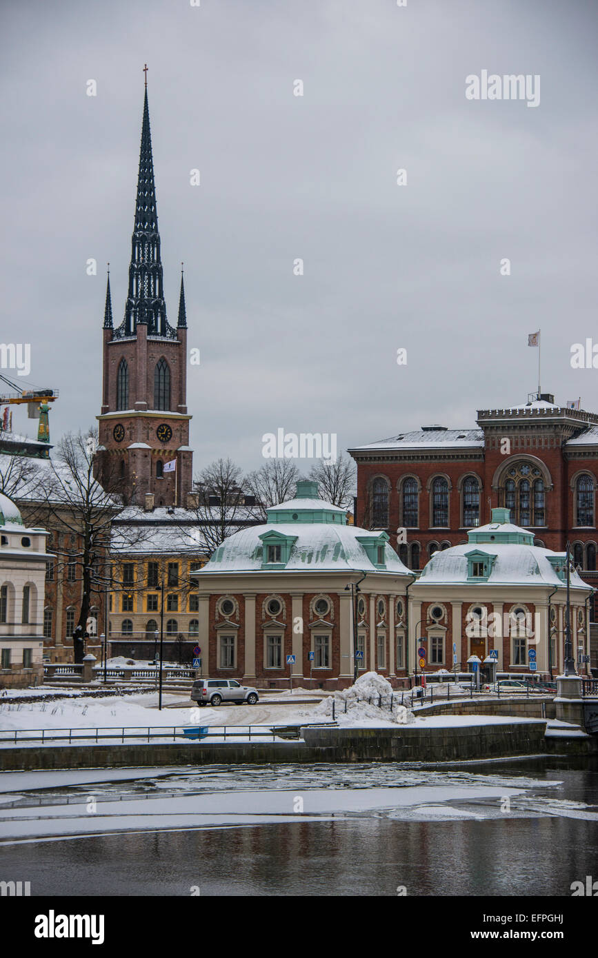 Il vecchio quartiere di Gamla Stan a Stoccolma, Svezia Foto Stock