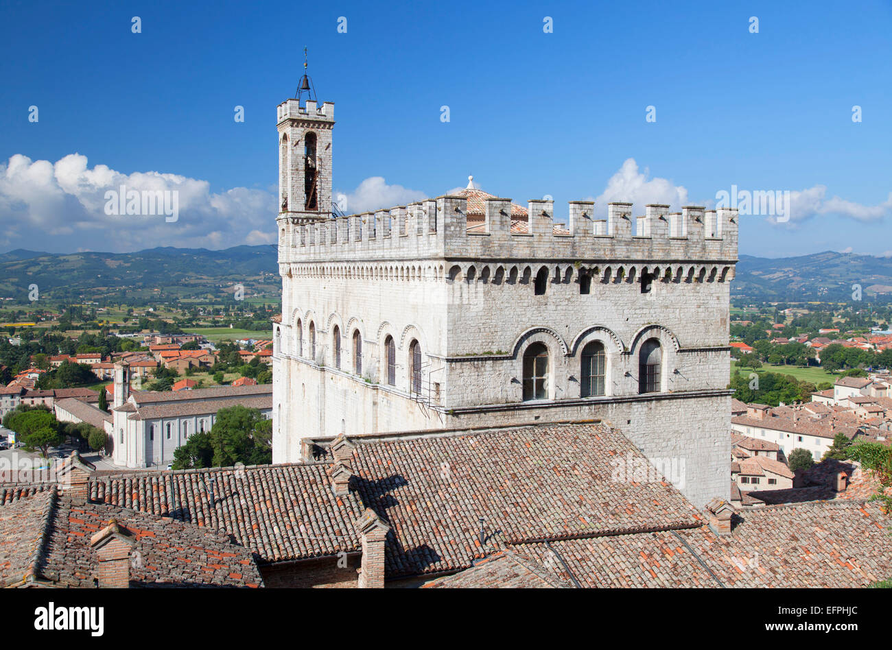 Palazzo dei Consoli, Gubbio in Umbria, Italia, Europa Foto Stock