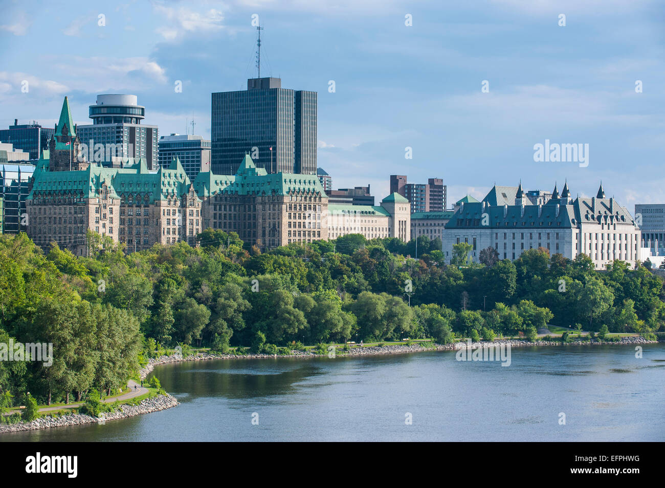 Vista su Ottawa dal punto di Nepean, Ottawa, Ontario, Canada, America del Nord Foto Stock