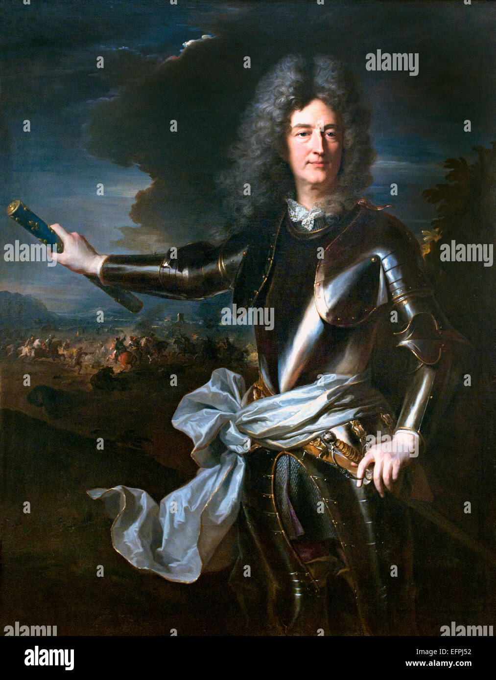 Marchall Charles Auguste de Matignon 1710 Hyacinthe Rigaud Il duomo 1659-1743 Francia - Francese Foto Stock