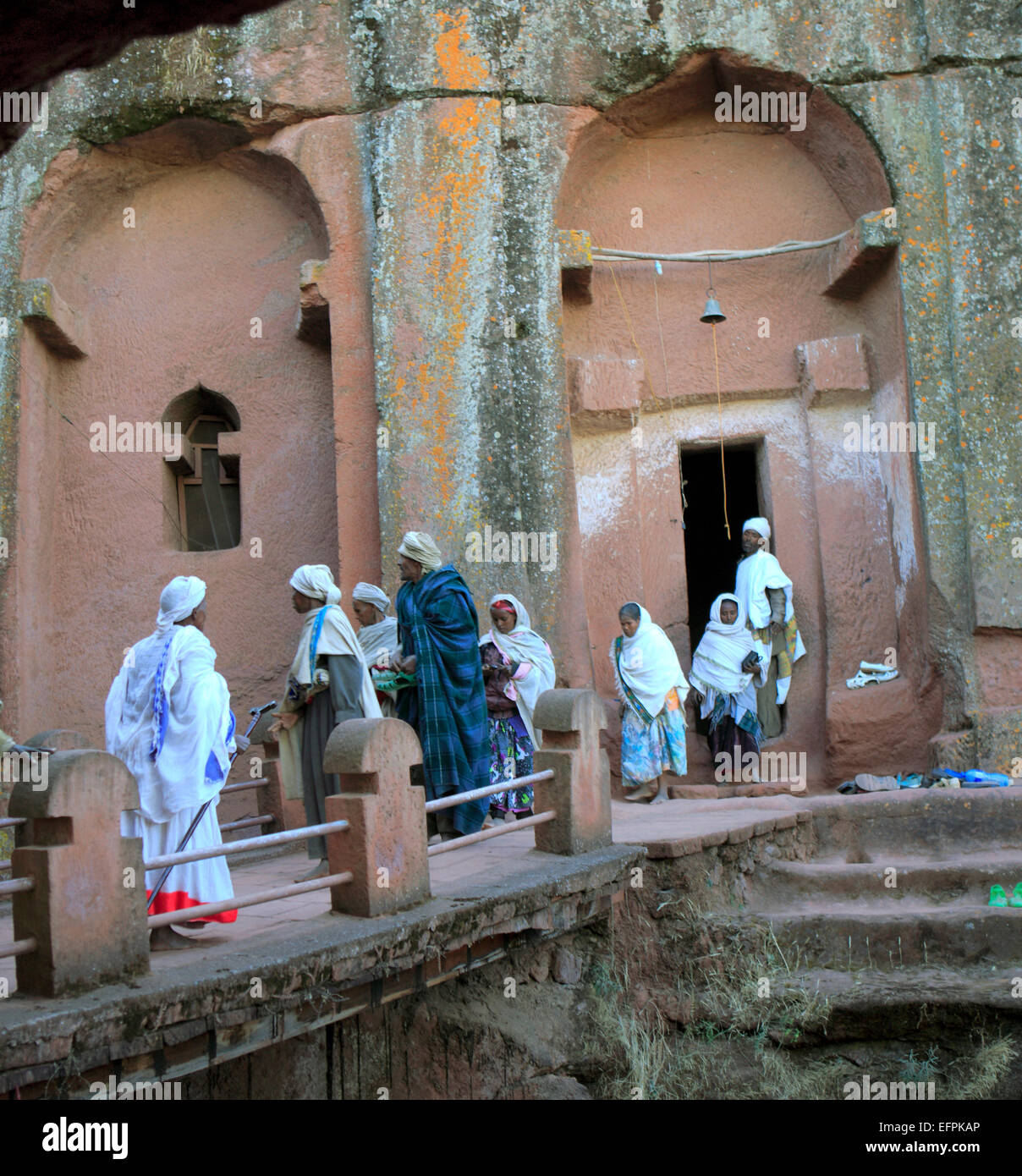 San Gabriel-Rufael chiesa (XIII secolo), Lalibela, Amhara Region, Etiopia Foto Stock