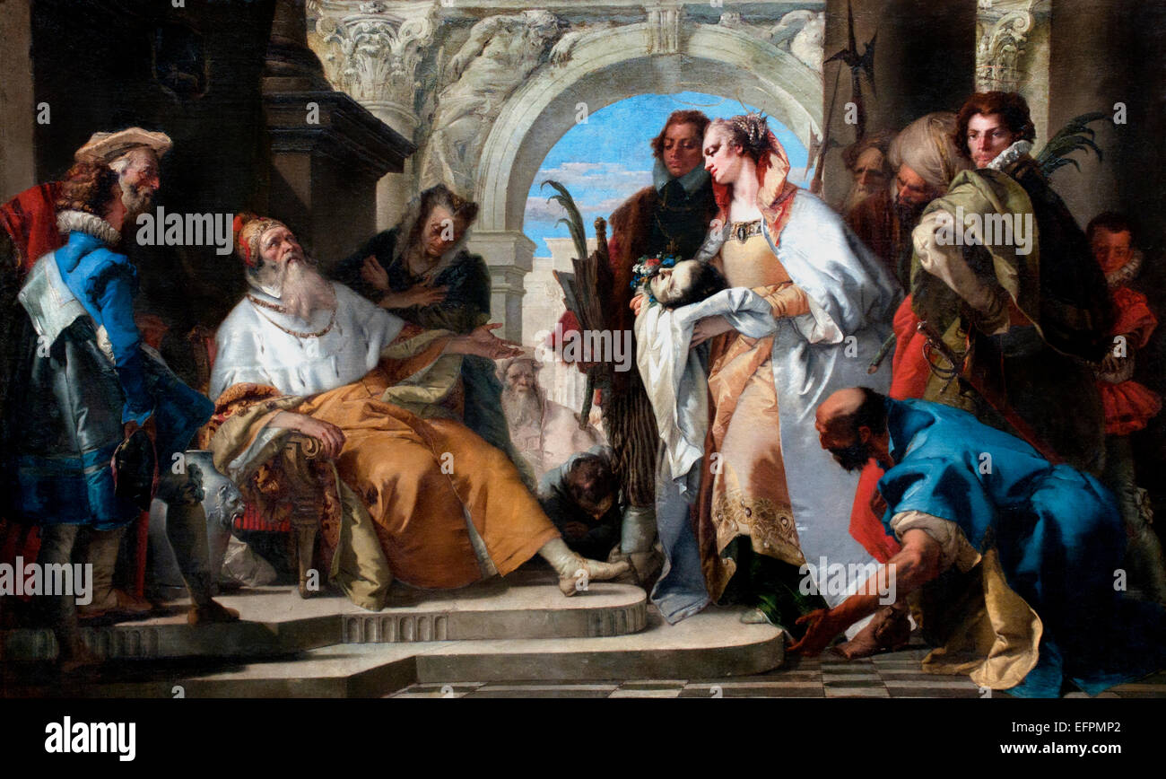 I santi patroni della famiglia CROTTA, CA. 1750 Giambattista Tiepolo 1696 - 1770 Italia italiano ( Gianbattista o Giambattista Tiepolo ) Foto Stock