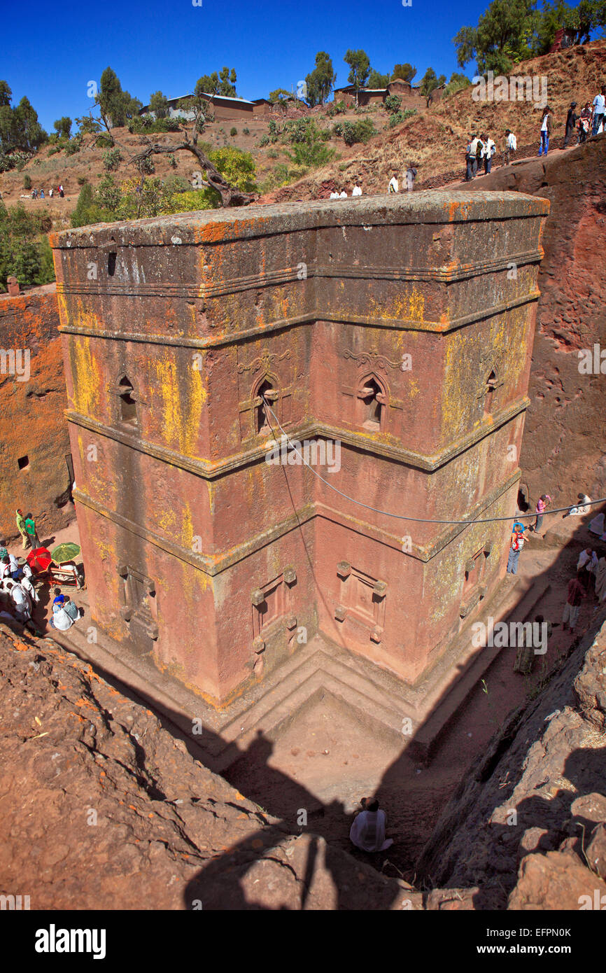 Chiesa di San Giorgio (XIV secolo), Lalibela, Amhara Region, Etiopia Foto Stock