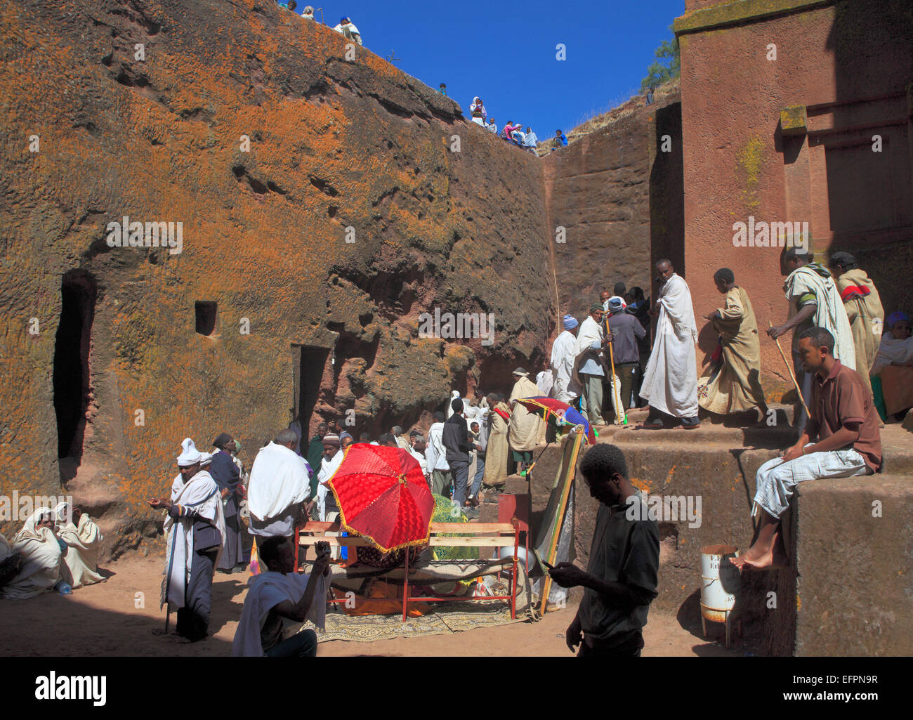 Chiesa di San Giorgio (XIV secolo), Lalibela, Amhara Region, Etiopia Foto Stock