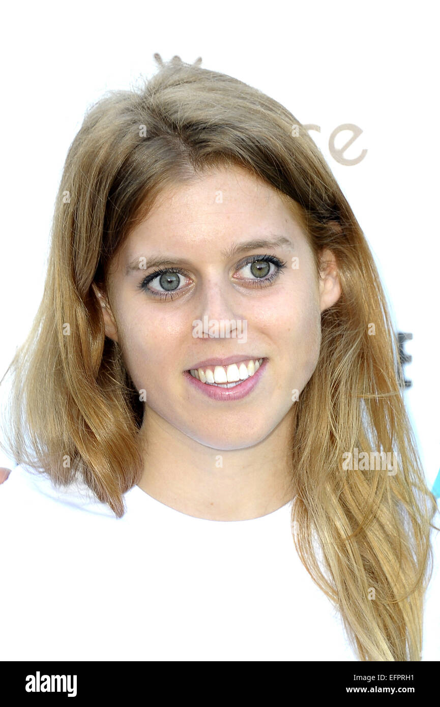 Vergine si sforzano Challenge 2014 - Photocall con: principessa Beatrice dove: Londra, Regno Unito quando: 07 Ago 2014 Foto Stock