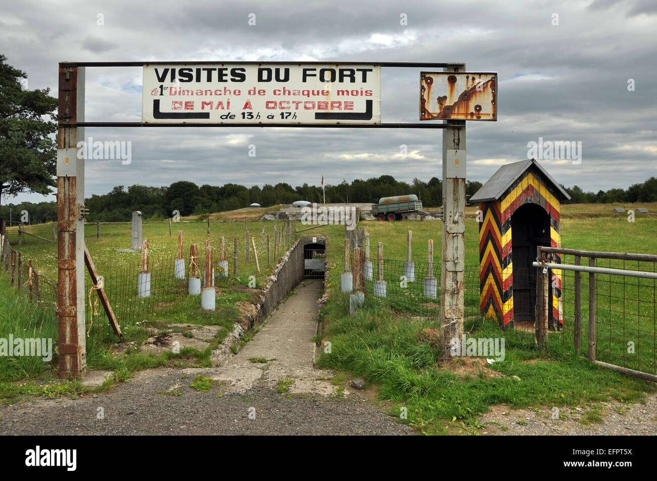 PEPINSTER, Belgio - Agosto 2010: Fort de Tancremont è una fortificazione belga che si trova a sud di Pepinster Foto Stock