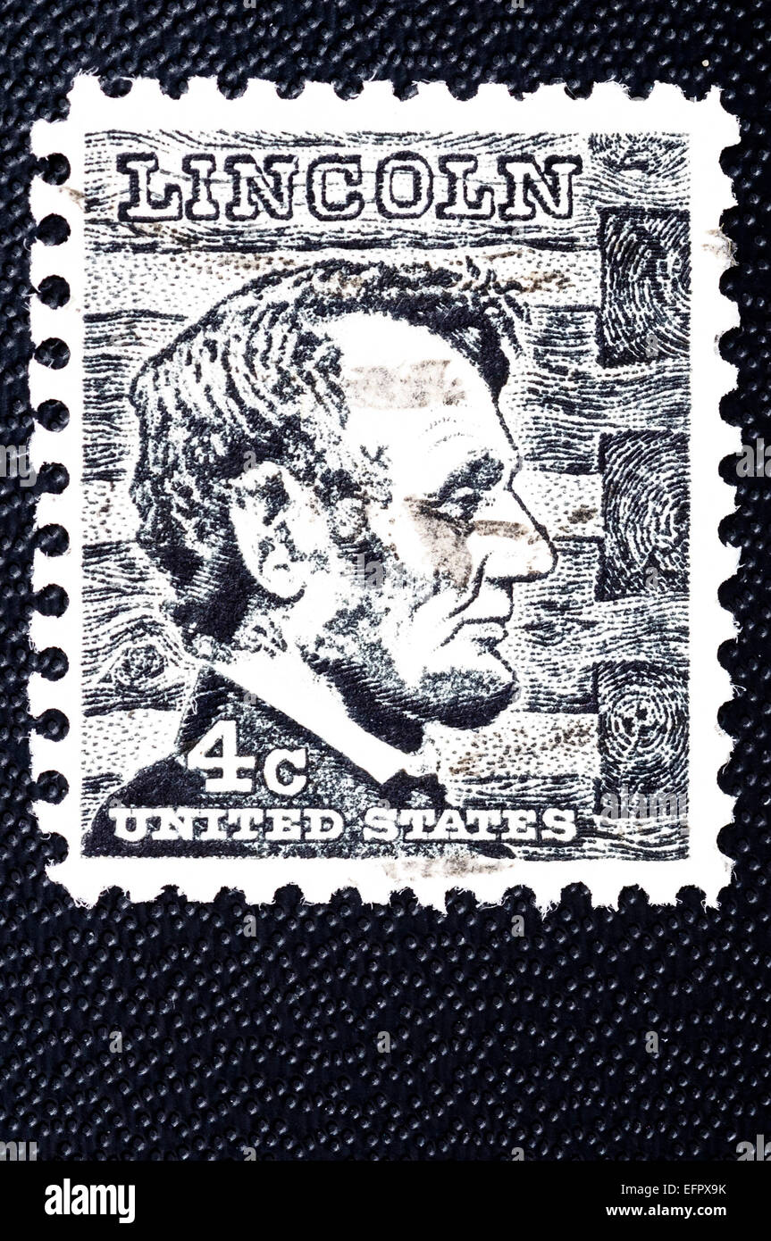 Abraham Lincoln francobollo USA 1965 Foto Stock