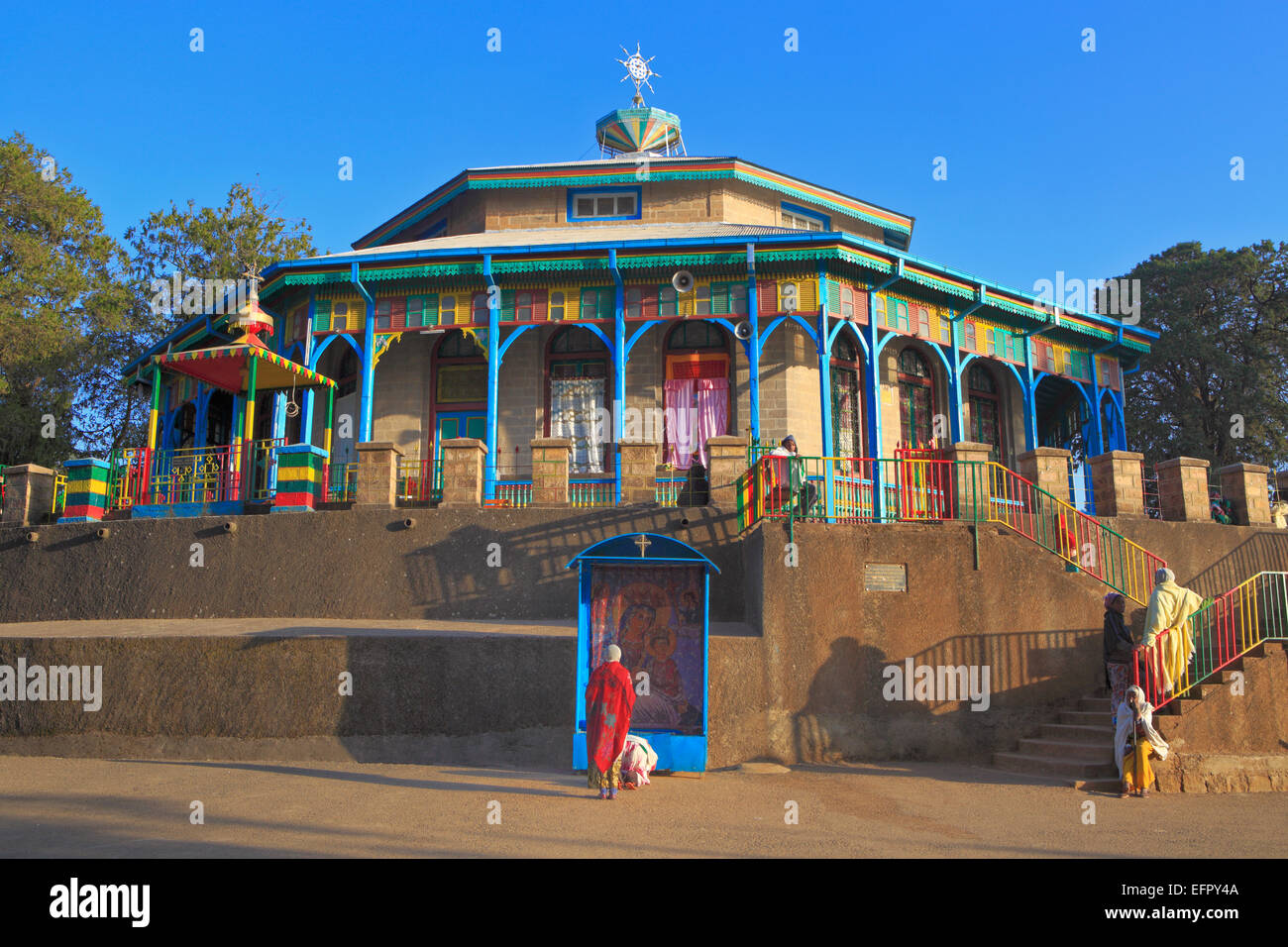 Mariam chiesa sul monte Entoto, vicino ad Addis Abeba, Etiopia Foto Stock