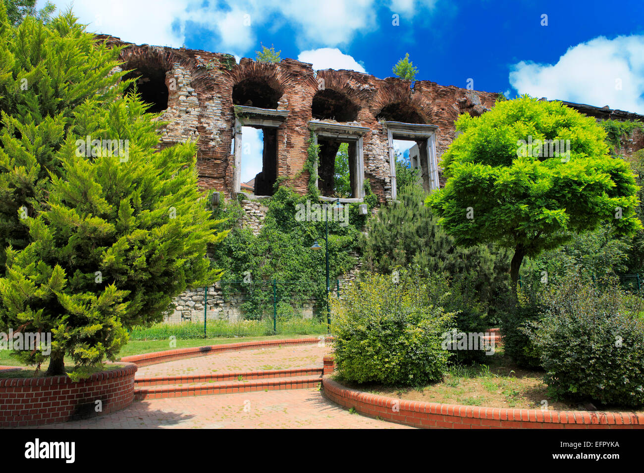 Le rovine di epoca bizantina Palazzo Boukoleon, Istanbul, Turchia Foto Stock