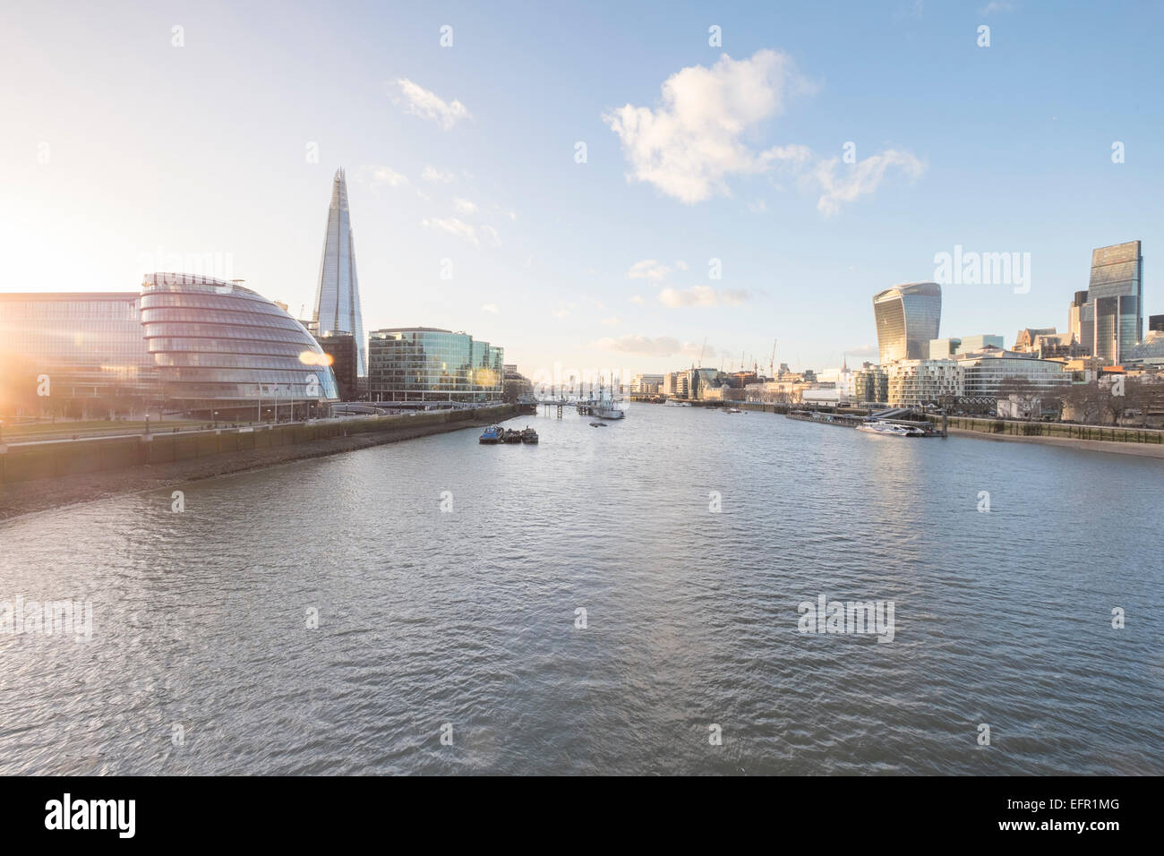 Un paesaggio urbano di Londra, Inghilterra, compresi i più lo sviluppo di Londra. Foto Stock