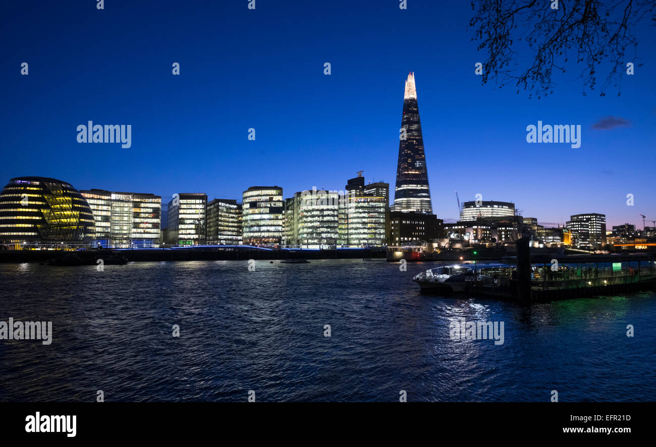 Un paesaggio urbano di Londra, Inghilterra, compresi i più lo sviluppo di Londra. Foto Stock