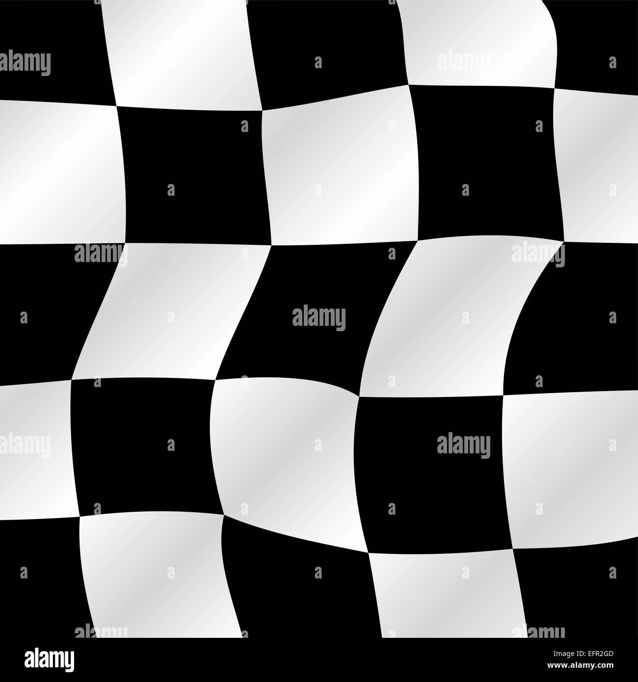 Bandiera a scacchi sventolata sfondo, illustrazione vettoriale Illustrazione Vettoriale