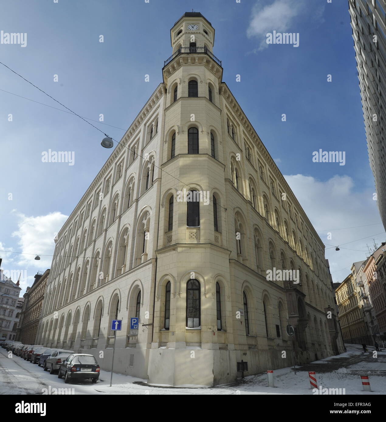 Evento per contrassegnare 150 anni dalla prima lezione di Johann Gregor Mendel, che ha stabilito i fondamenti della genetica ha avuto luogo nella ex scuola dove Mendel aveva consegnato la sua lezione in Janska street 22, Brno, Repubblica Ceca, 8 febbraio 2015. (CTK foto/Igor Zehl) Foto Stock