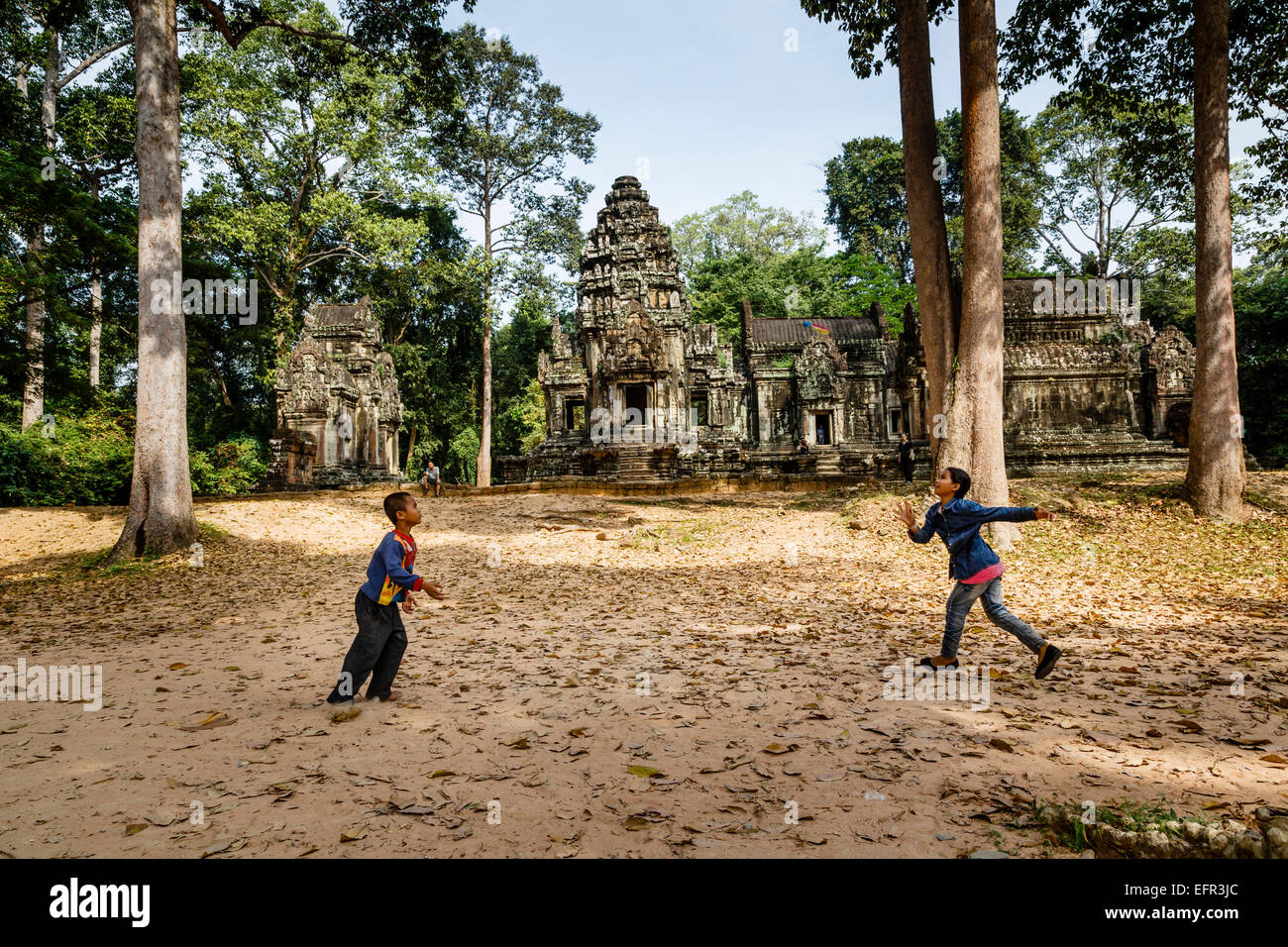 Rovine del Chau dire Tevoda, Tempio di Angkor, Cambogia. Foto Stock