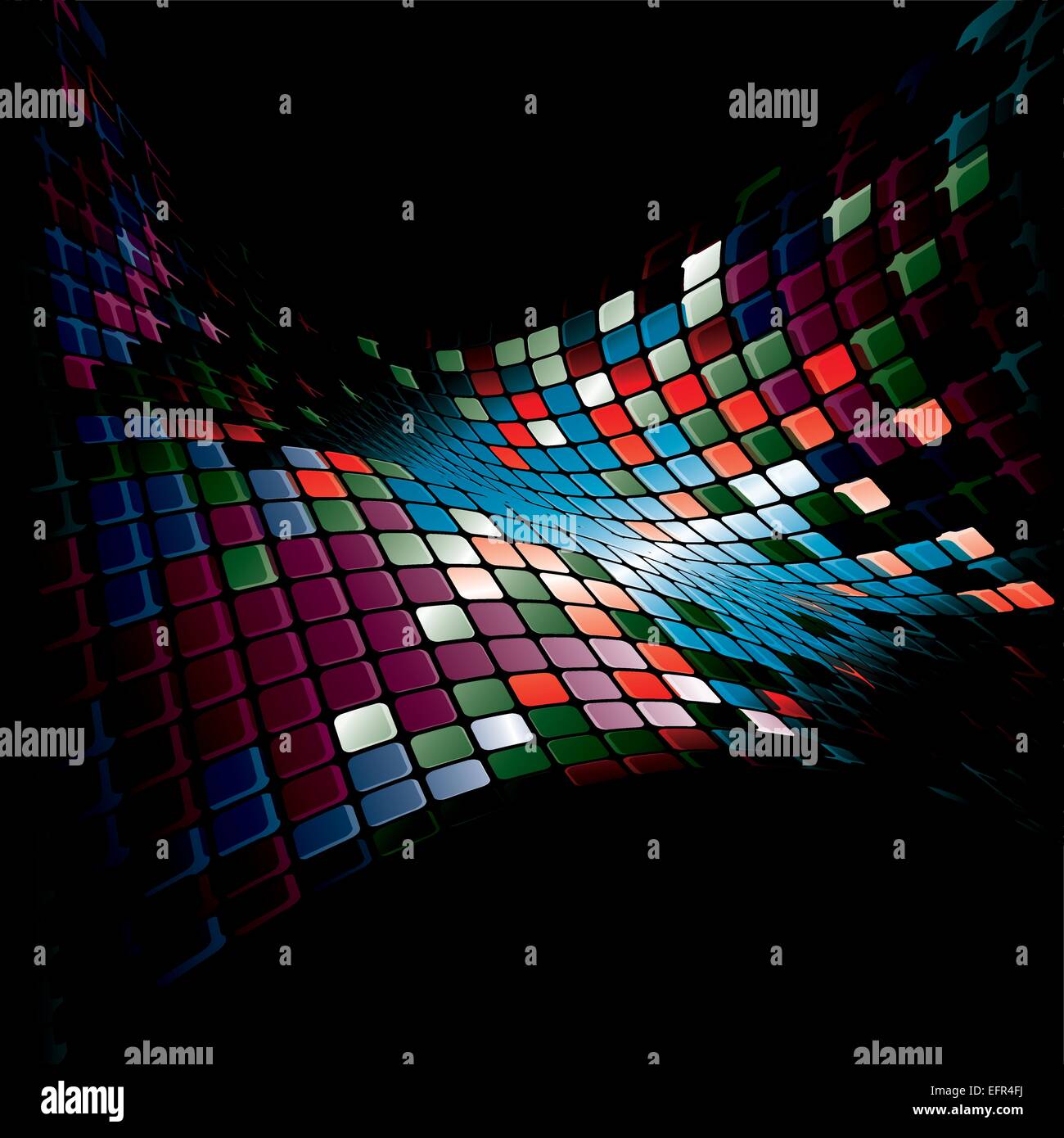 Vettore illustrazione astratta del quadrato di piastrelle a mosaico con uno sfondo con spazio di copia Illustrazione Vettoriale