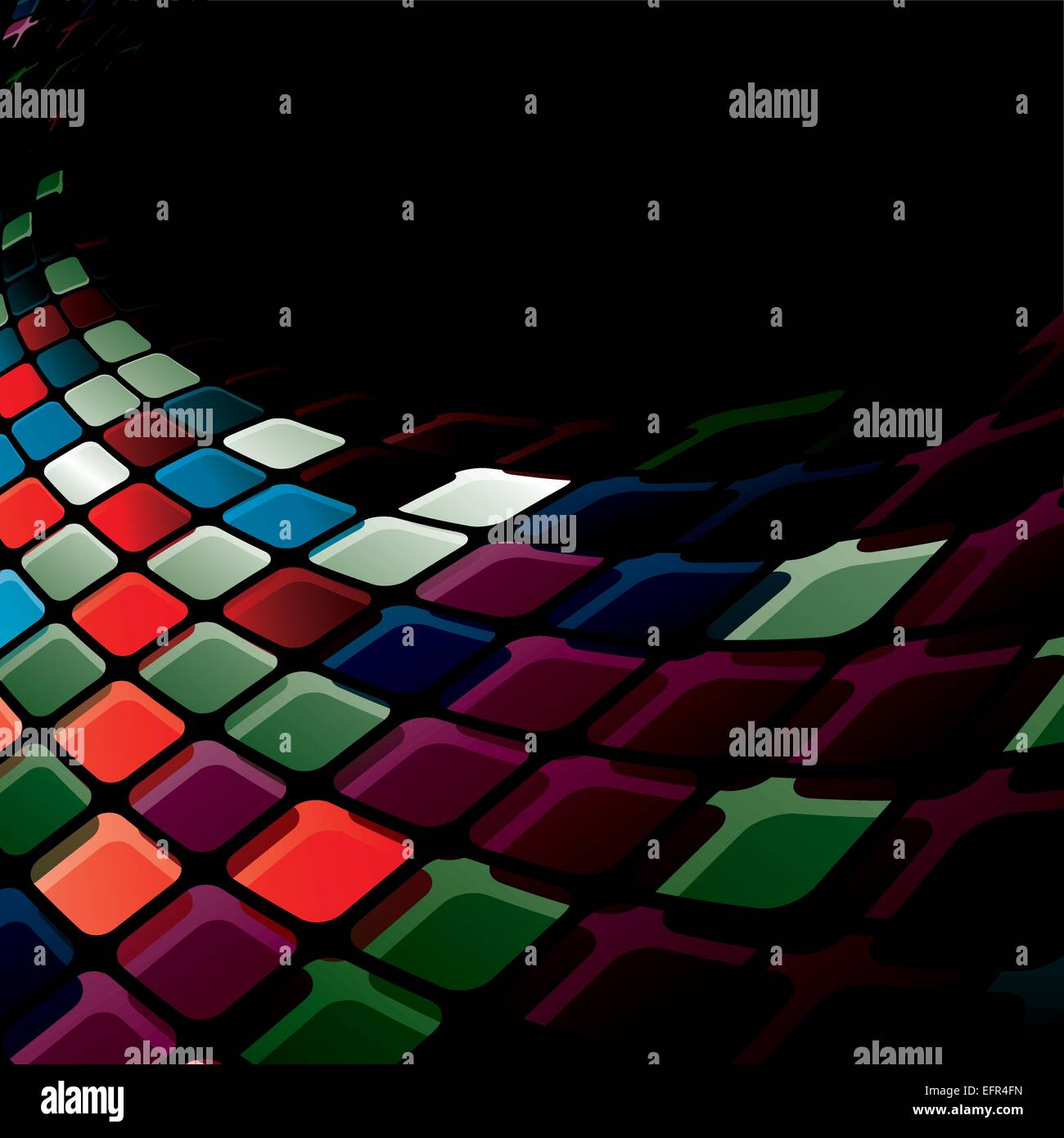 Vettore illustrazione astratta del quadrato di piastrelle a mosaico con uno sfondo con spazio di copia Illustrazione Vettoriale