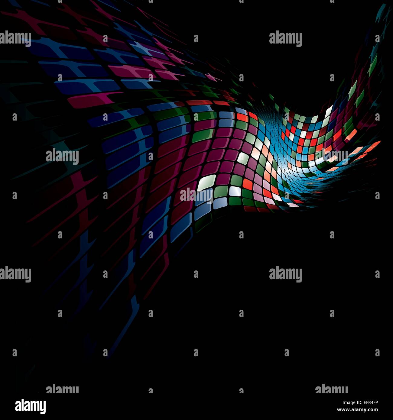 Vettore illustrazione astratta del quadrato di piastrelle a mosaico con uno sfondo con spazio di copia Illustrazione Vettoriale
