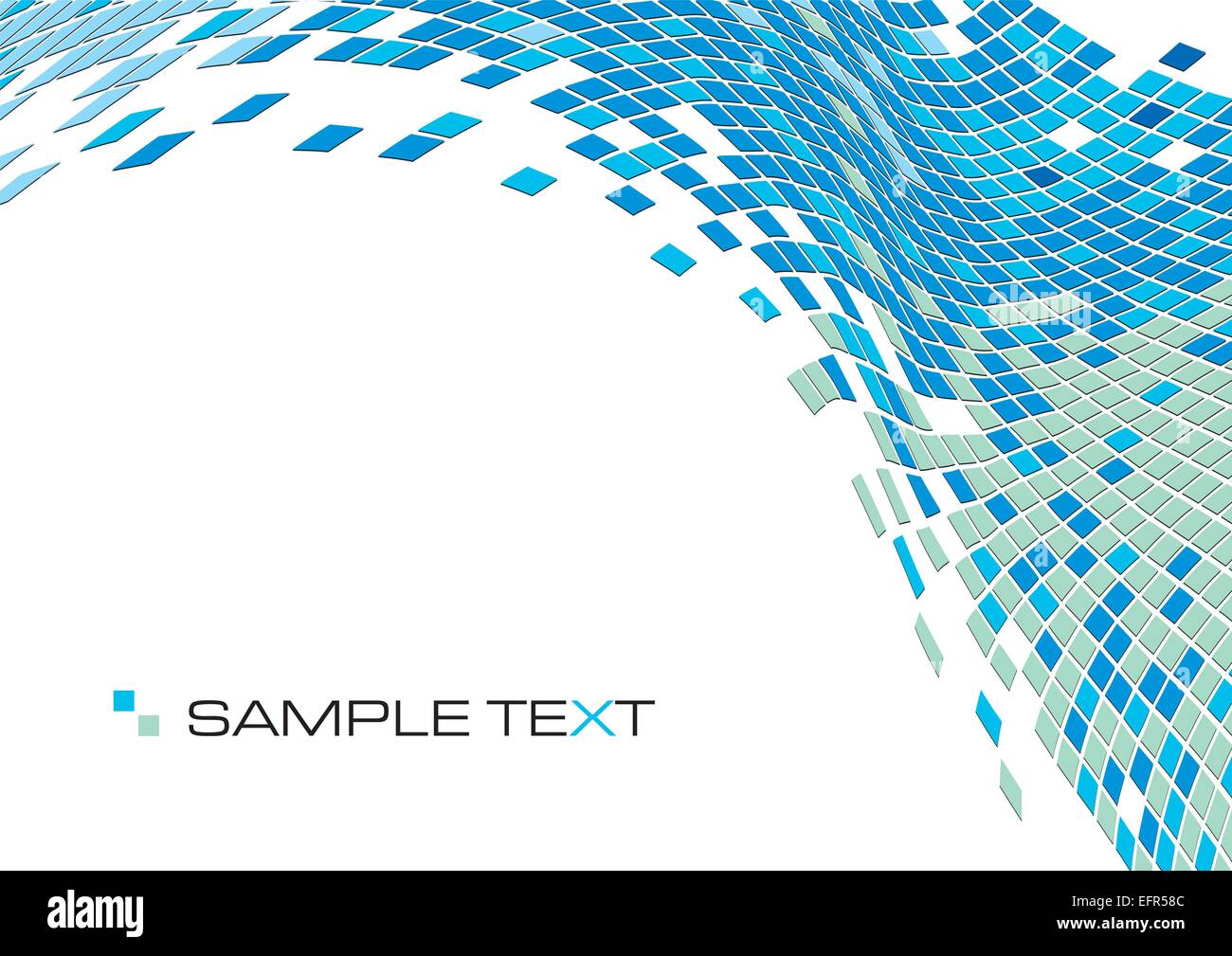 Vettore illustrazione astratta del quadrato di piastrelle a mosaico con uno sfondo con spazio di copia Illustrazione Vettoriale