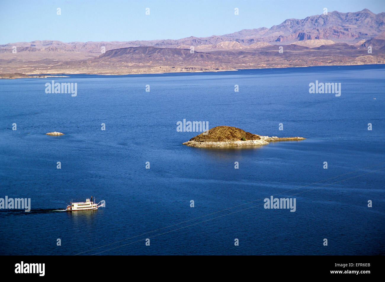 Un tour in barca veli il Lago Mead, Nevada, Stati Uniti d'America. Foto Stock