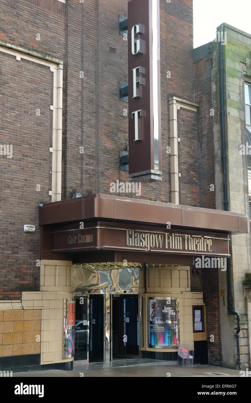 Ingresso per il Glasgow Film Theatre, Scotland, Regno Unito Foto Stock