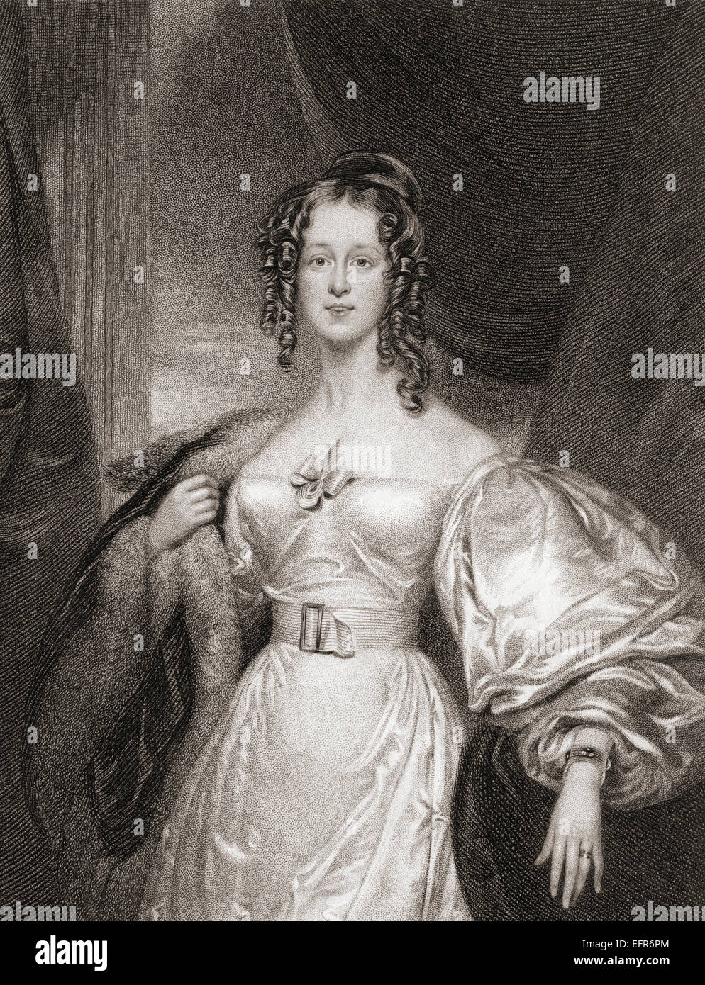 Hilaire, Contessa Dowager Nelson, morì 1857. Moglie di William Nelson, primo Earl Nelson. Dopo un XIX secolo incisione. Foto Stock