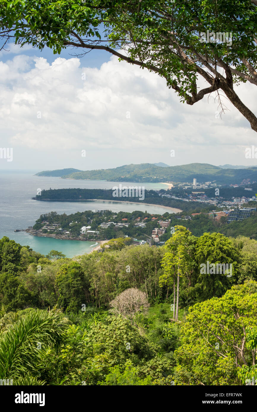 Costa occidentale dell'isola di Phuket, Tailandia. Vista panoramica Foto Stock