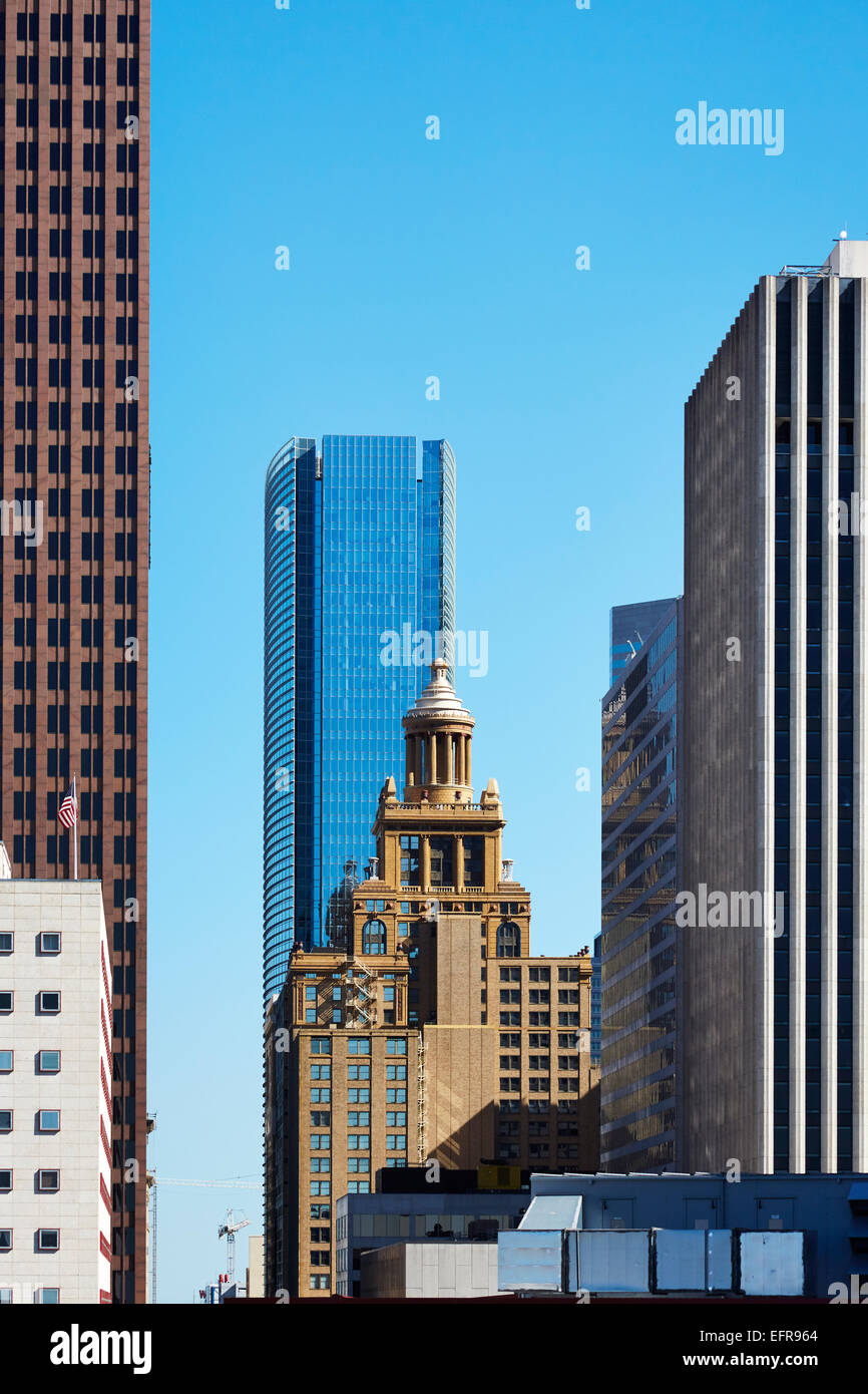 Vista del centro cittadino di Houston Foto Stock