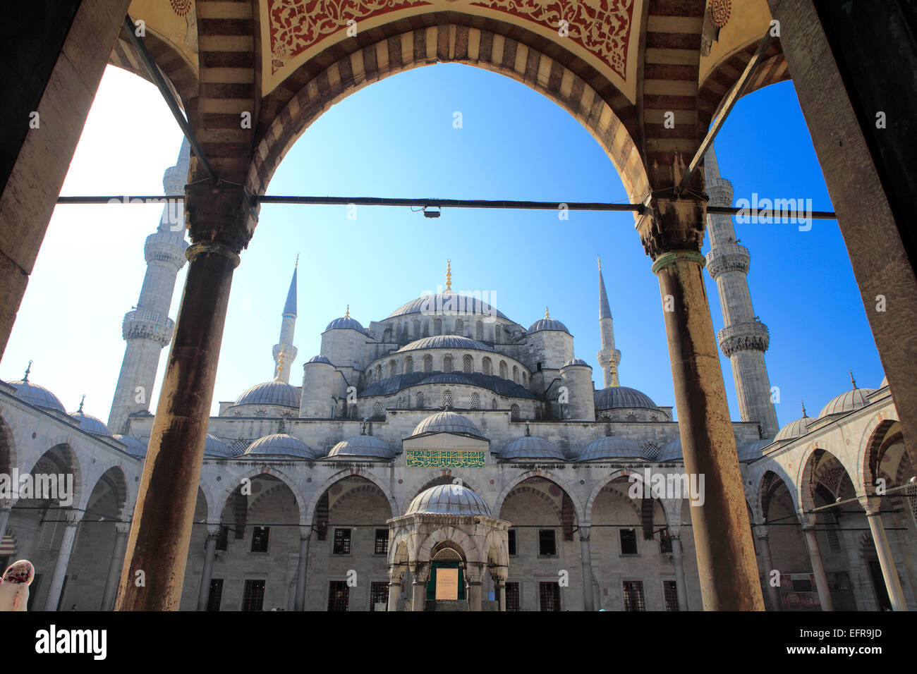 Sultan Ahmed moschea o la Moschea Blu (1609-1617), Istanbul, Turchia Foto Stock