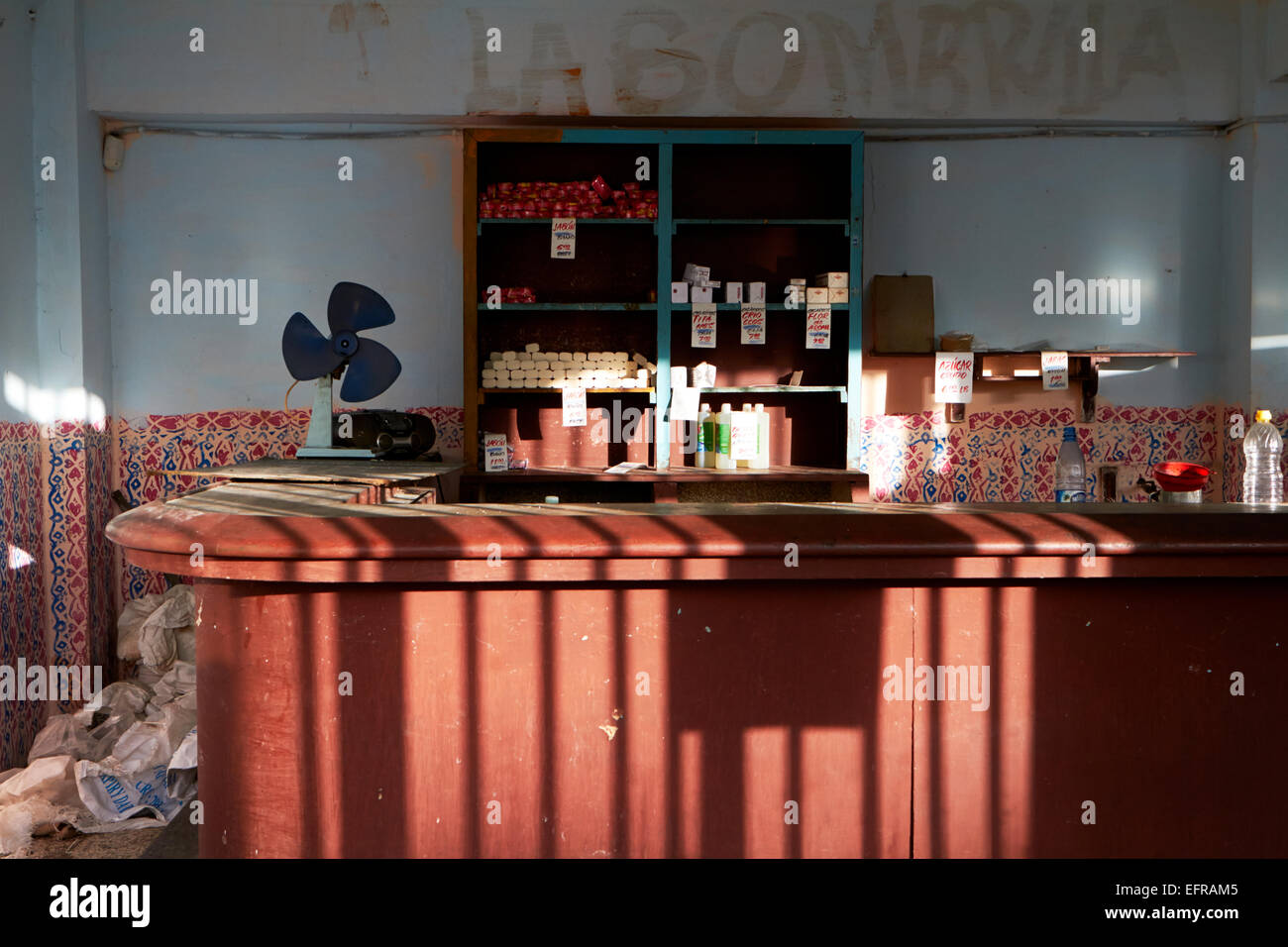 Razione shop, Cuba Foto Stock