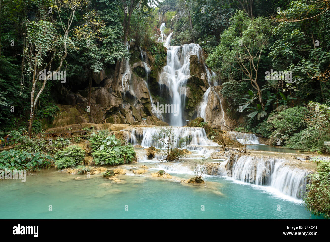 Le cascate di Kuang Si, Luang Prabang, Laos. Foto Stock