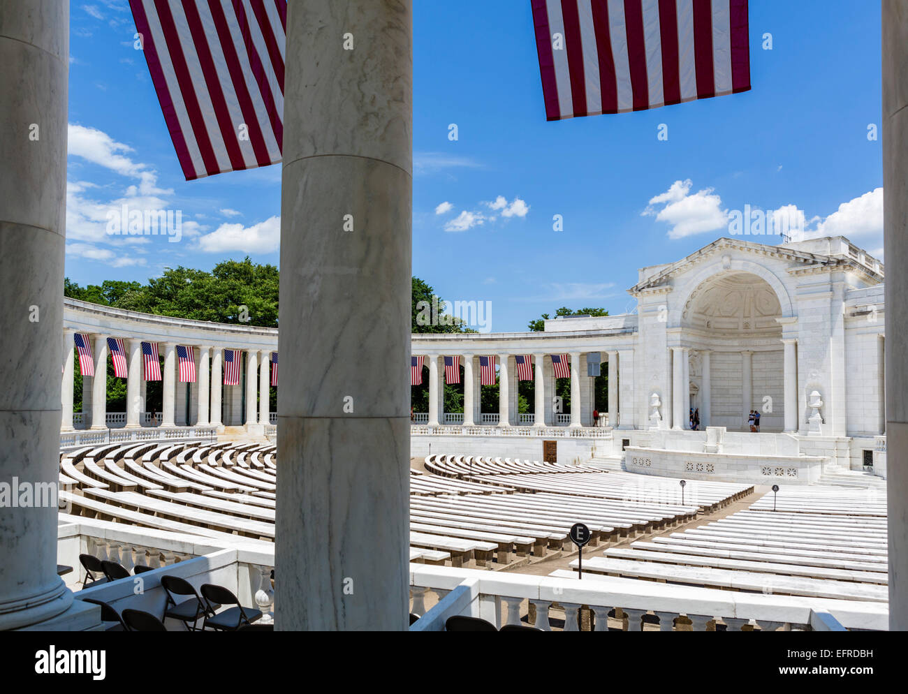L'anfiteatro presso il Cimitero Nazionale di Arlington vicino a Washington DC, Arlington, Virginia, Stati Uniti d'America Foto Stock