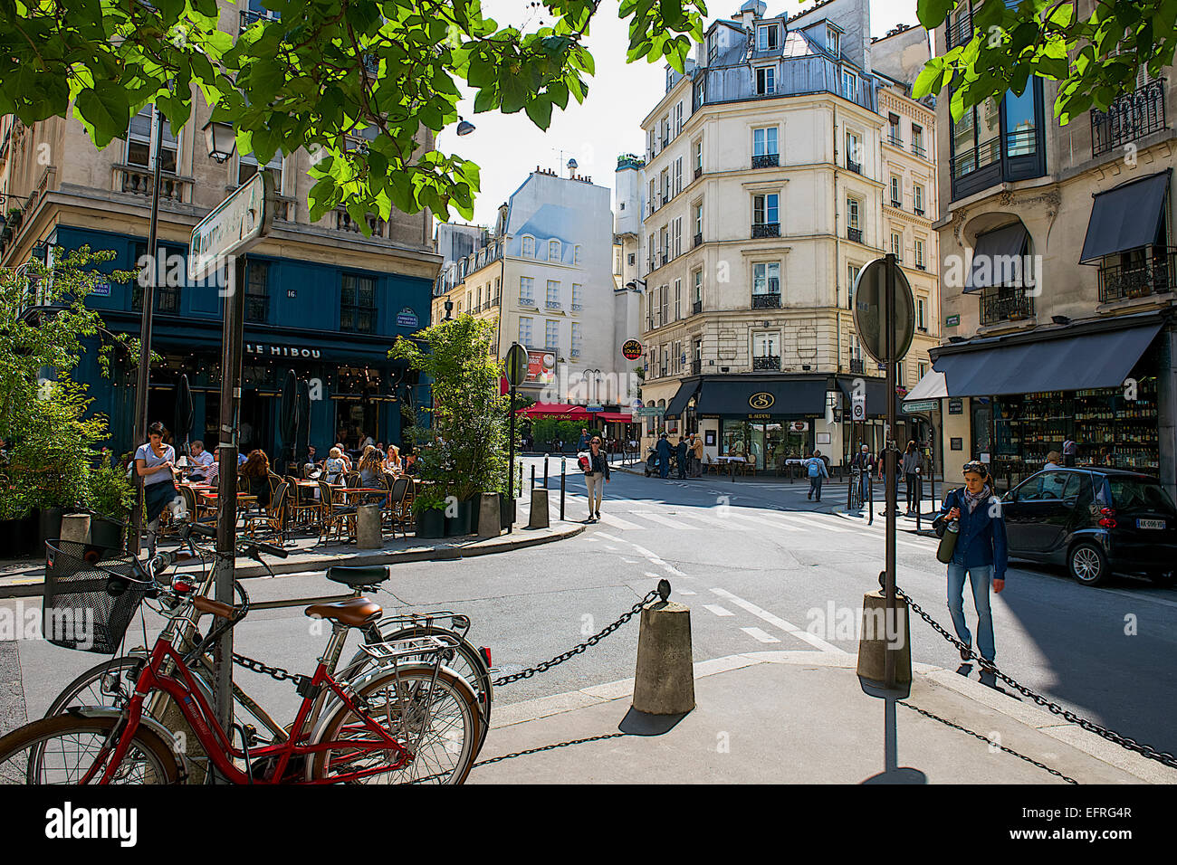 Angolo del Quartiere Latino di Parigi, Francia Foto Stock
